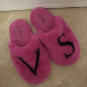 Hot pink VS slippers